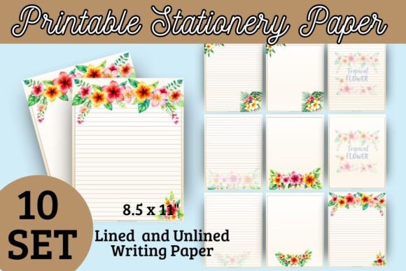 Download Tropical Printable Paper Pack - Printable paper pack Collection